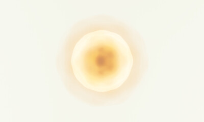 3D rendered yellow microscopic cell.
