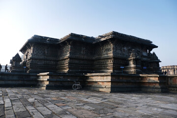 19 December 2022, Chennakeshava Temple in Belur is highlight of the grand Hoysala architecture, Temple built in 1117 AD by the Hoysalas at Belur, Temple built in 12th-century in Karnataka, India.