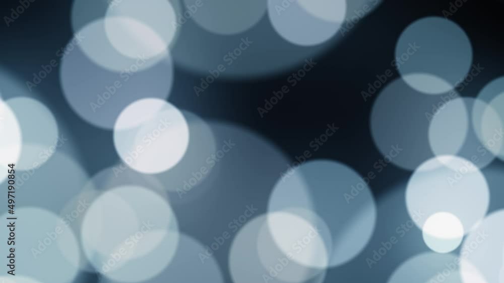Poster abstract seamless loop light blue bokeh lights. christmas light texture background. motion graphics.
