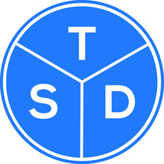 TSD letter logo design on white background. TSD  creative circle letter logo concept. TSD letter design.