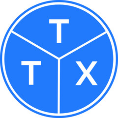 TTX letter logo design on white background. TTX  creative circle letter logo concept. TTX letter design.