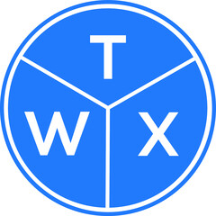 TWX letter logo design on black background. TWX  creative initials letter logo concept. TWX letter design.