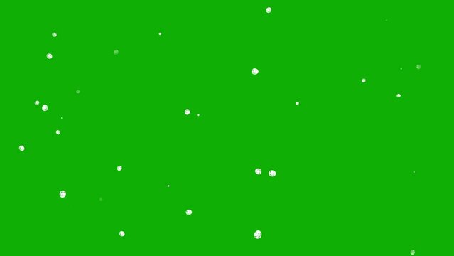 Moving crystal particles motion graphics with green screen background