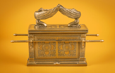 Ark of the Covenant on a Dramatic Gold Background