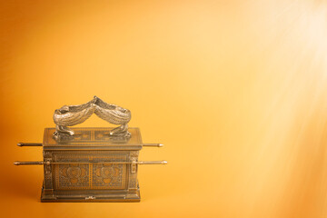 Ark of the Covenant on a Dramatic Gold Background