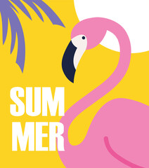 summer flamingo bird © djvstock