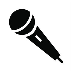 Microphone icon vector illustration logo template for many purpose. Isolated on white background.