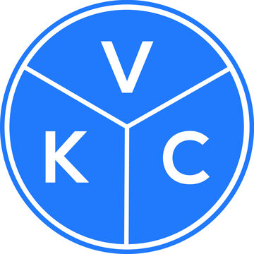 VKC letter logo design on black background. VKC  creative initials letter logo concept. VKC letter design.