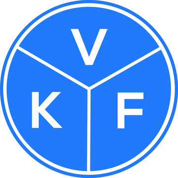 VKF letter logo design on black background. VKF  creative initials letter logo concept. VKF letter design.