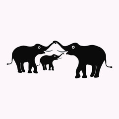 three black elephant  logo 