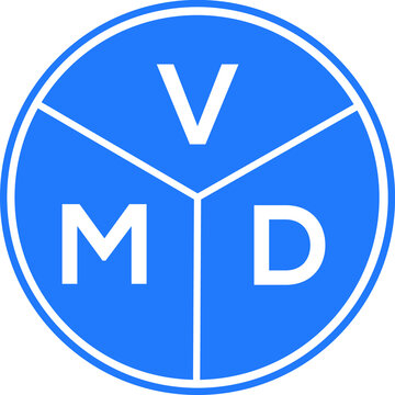 VMD letter logo design on white background. VMD  creative circle letter logo concept. VMD letter design.