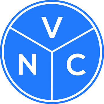 VNC letter logo design on white background. VNC  creative circle letter logo concept. VNC letter design.