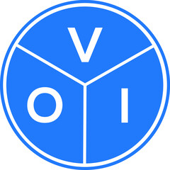 VOI letter logo design on white background. VOI  creative circle letter logo concept. VOI letter design.