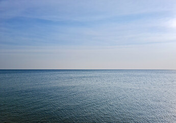 Blue ocean and blue sky, natural background
