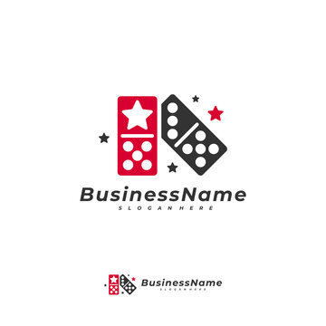 Domino Star logo vector template, Creative Domino logo design concepts