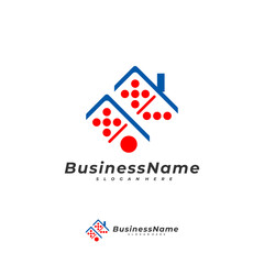 Domino House logo vector template, Creative Domino logo design concepts