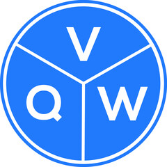 VQW letter logo design on black background. VQW  creative initials letter logo concept. VQW letter design.