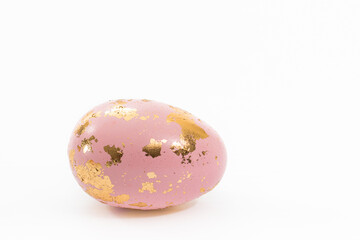 A single decorative Easter egg against a white background. Easter eggs are traditionally given at Easter. 