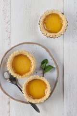 Pie susu or pai susu or milk pie is custard pie popular in Bali with sweet and creamy flavor.