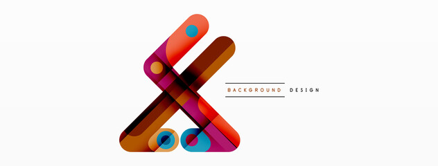 Lines geometric creative abstract background. Bright color line composition for wallpaper, banner, background or landing