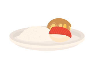 sushi rice and pastry