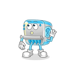 canned fish eavesdropping vector. cartoon character