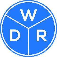 WDR letter logo design on white background. WDR  creative circle letter logo concept. WDR letter design.