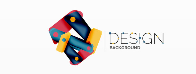 Creative geometric wallpaper. Minimal abstract background. Color bright overlapping lines composition vector illustration for wallpaper banner background or landing page