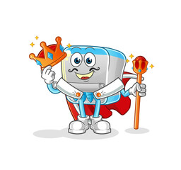 canned fish king vector. cartoon character