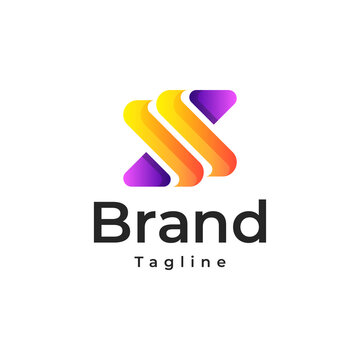 Initial Letter SS gradient color Logo.