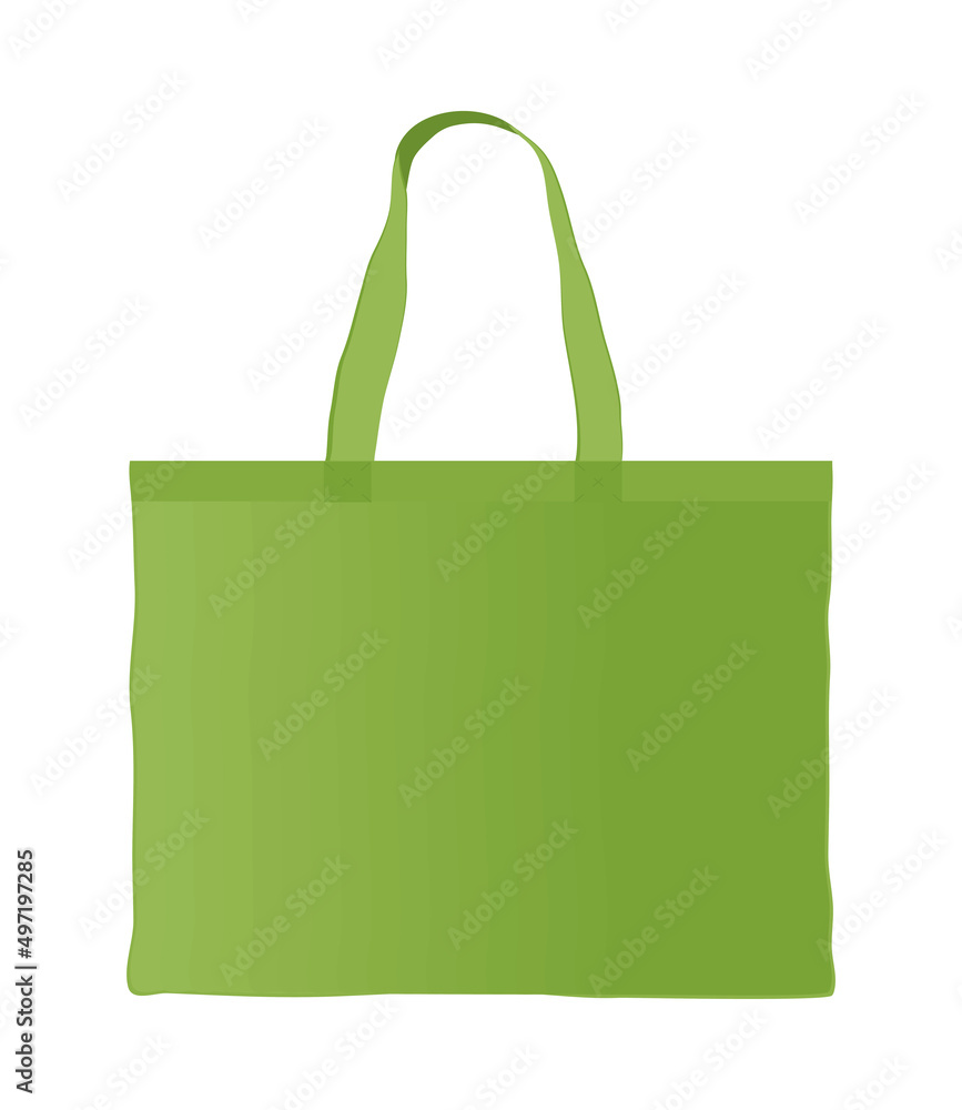 Poster green shopping bag