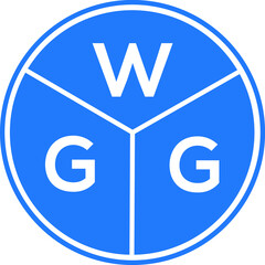 WGG letter logo design on white background. WGG  creative circle letter logo concept. WGG letter design.