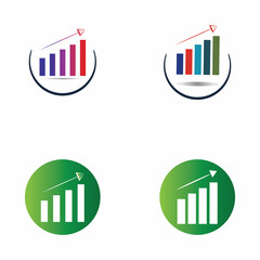 Graph Icon in trendy flat style isolated on white . Chart bar symbol for your web site design  logo  app  UI.