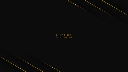 black luxury golden stripe background. vector illustration
