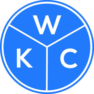 WKC letter logo design on white background. WKC  creative circle letter logo concept. WKC letter design.