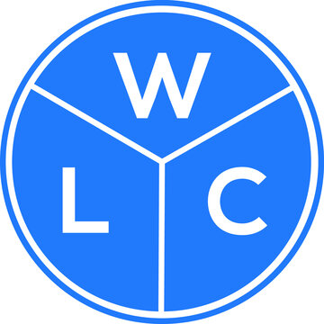 WLC letter logo design on white background. WLC  creative circle letter logo concept. WLC letter design.