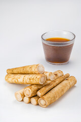 健康に良い牛蒡とお茶　