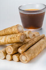 健康に良い牛蒡とお茶　