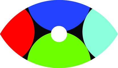 colorful eye abstrat art of human eye
