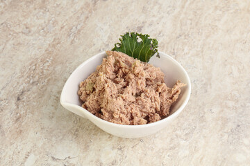 Liver pate in the bowl