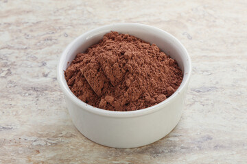 Natural organic cocoa powder for culinary