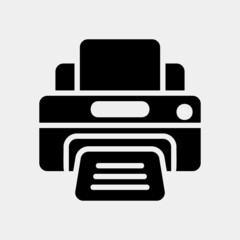 Printer icon in solid style, use for website mobile app presentation