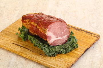 Delicous pork cured meat isolated