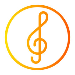 g clef gradient icon