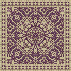 Abstract tile decor- design wall. Mosaic- art 3d illustration