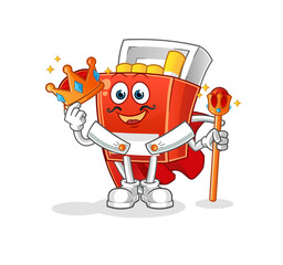 pack of cigarette king vector. cartoon character