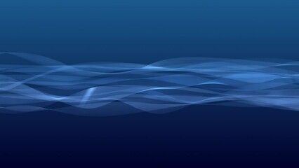 The current of air or water on a 4K blue background.