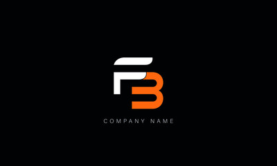 BF, FB, BF, Letters Logo Monogram - obrazy, fototapety, plakaty