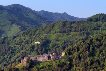 Fototapeta na wymiar San-Giovanni-Di-Moriani village in Corsica mountain