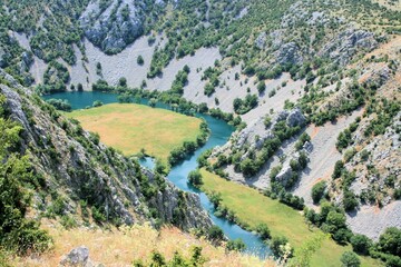 lovely bend in the Krupa river, Croatia